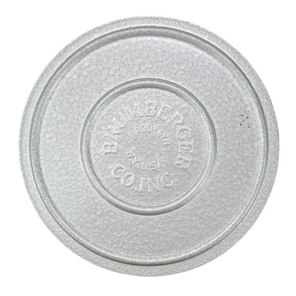 2 Vintage Brumberger Hammered Metal 8mm Film Canisters 1 Unbranded Blue 5 Inch - Picture 3 of 8